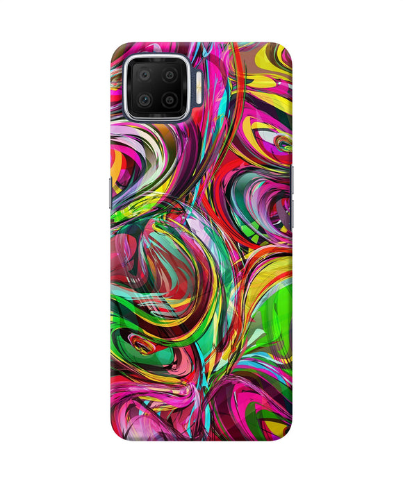 Abstract Colorful Ink Oppo F17 Back Cover