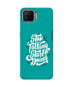 Stop Talking Start Doing Quote Oppo F17 Back Cover