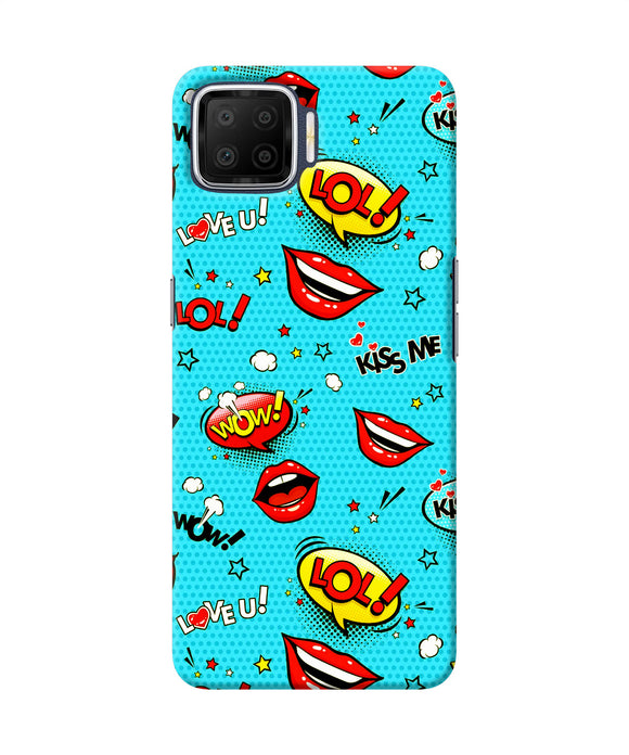 Lol Lips Print Oppo F17 Back Cover