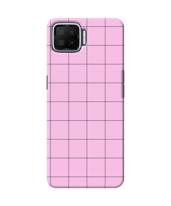 Pink Square Print Oppo F17 Back Cover