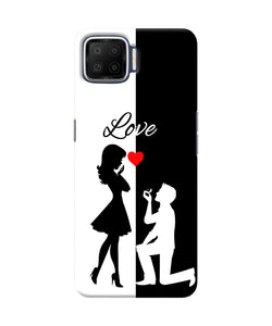 Love Propose Black And White Oppo F17 Back Cover