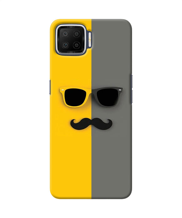 Mustache Glass Oppo F17 Back Cover