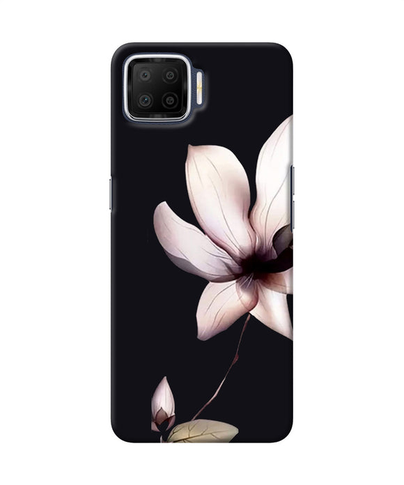 Flower White Oppo F17 Back Cover
