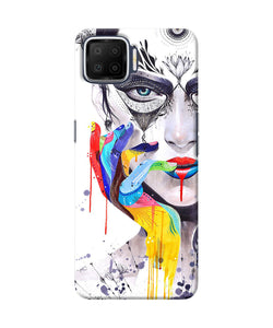 Girl Color Hand Oppo F17 Back Cover