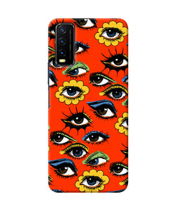 Abstract eyes pattern Vivo Y20/Y20i Back Cover