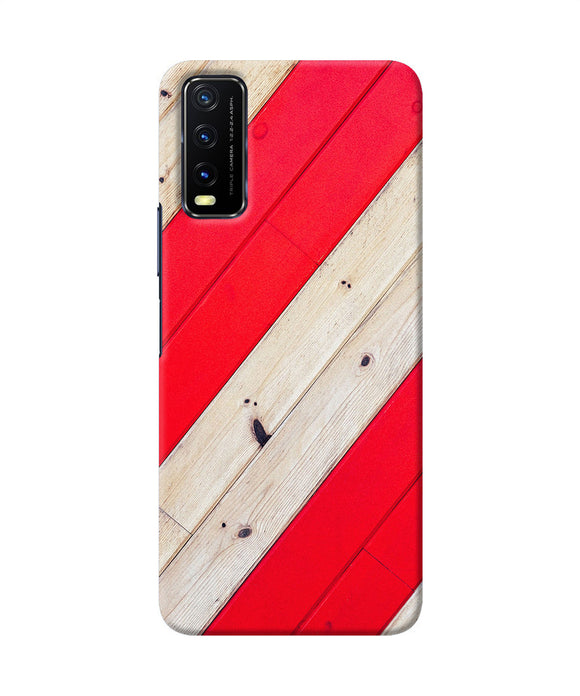 Abstract red brown wooden Vivo Y20/Y20i Back Cover