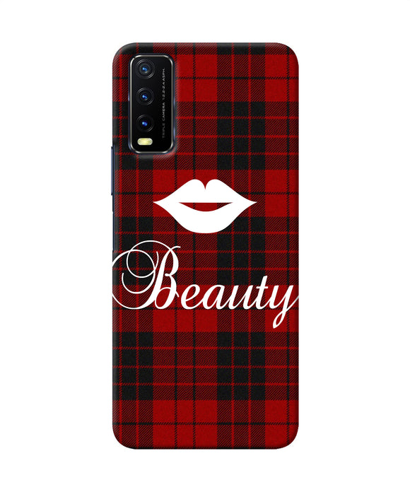 Beauty red square Vivo Y20/Y20i Back Cover
