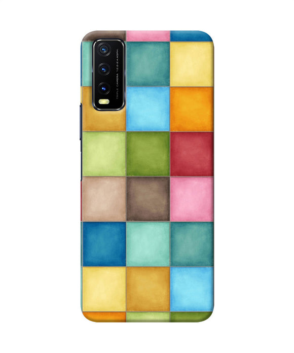 Abstract colorful squares Vivo Y20/Y20i Back Cover