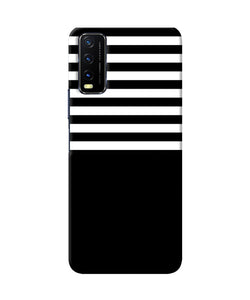 Black and white print Vivo Y20/Y20i Back Cover