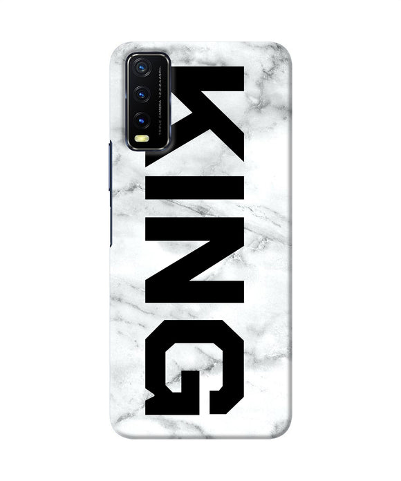 King marble text Vivo Y20/Y20i Back Cover
