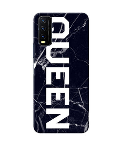 Queen marble text Vivo Y20/Y20i Back Cover