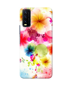 Flowers print Vivo Y20/Y20i Back Cover