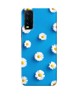 White flowers Vivo Y20/Y20i Back Cover