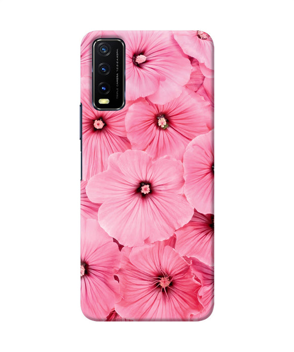 Pink flowers Vivo Y20/Y20i Back Cover