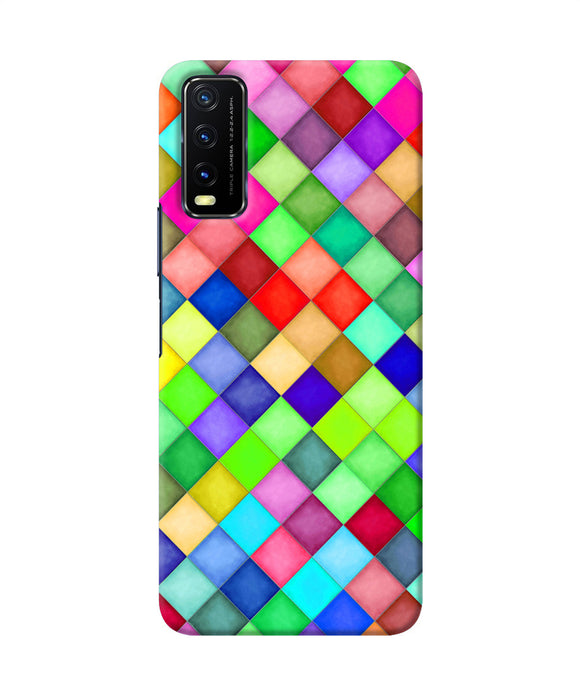 Abstract colorful squares Vivo Y20/Y20i Back Cover