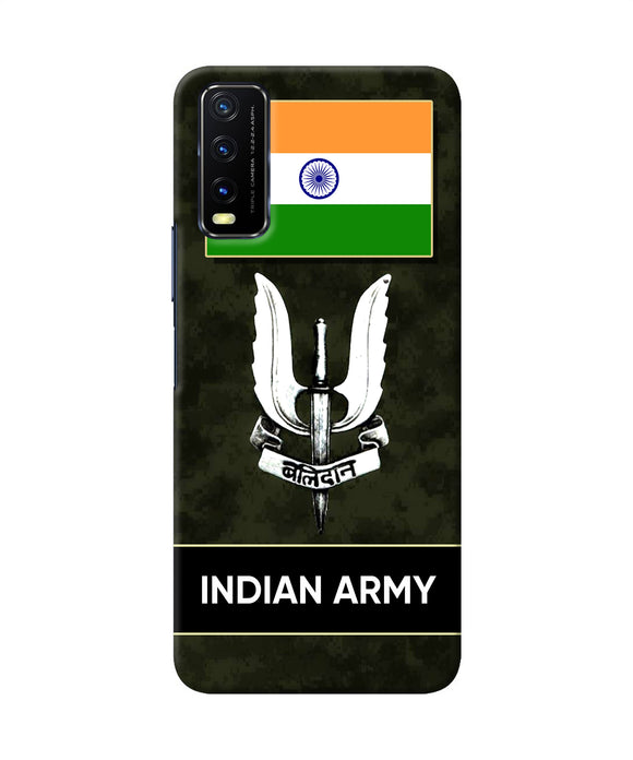 Indian flag balidan logo Vivo Y20/Y20i Back Cover