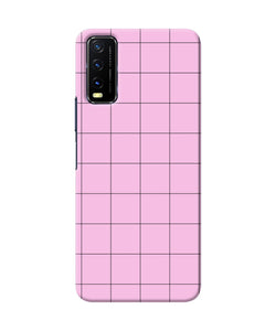 Pink square print Vivo Y20/Y20i Back Cover