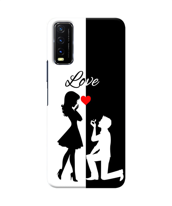 Love propose black and white Vivo Y20/Y20i Back Cover