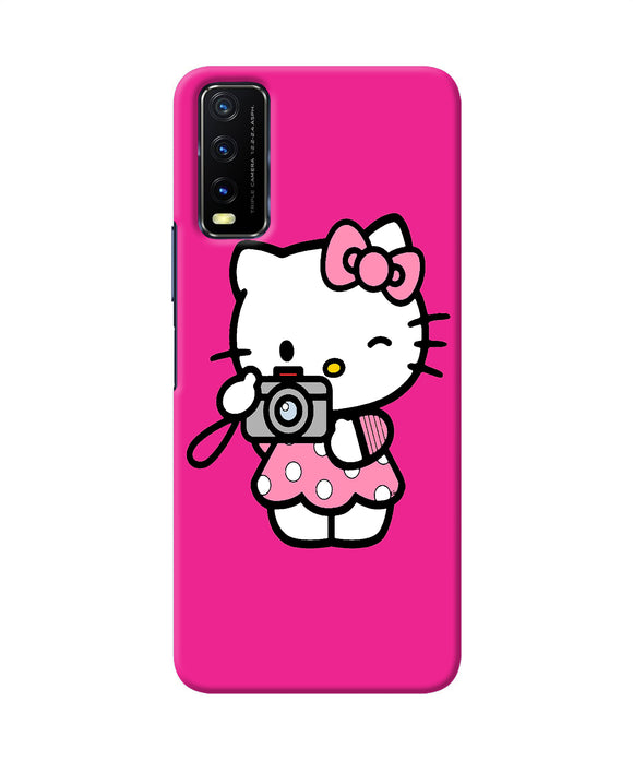 Hello kitty cam pink Vivo Y20/Y20i Back Cover