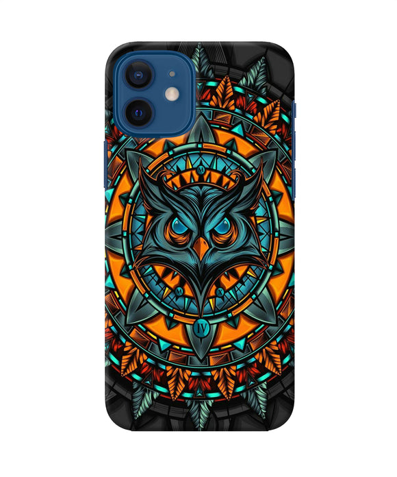 Angry Owl Art Iphone 12 Back Cover
