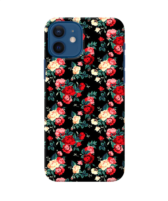 Rose Pattern Iphone 12 Back Cover