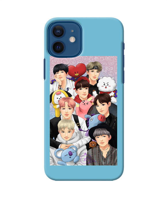 BTS with animals iPhone 12 Back Cover
