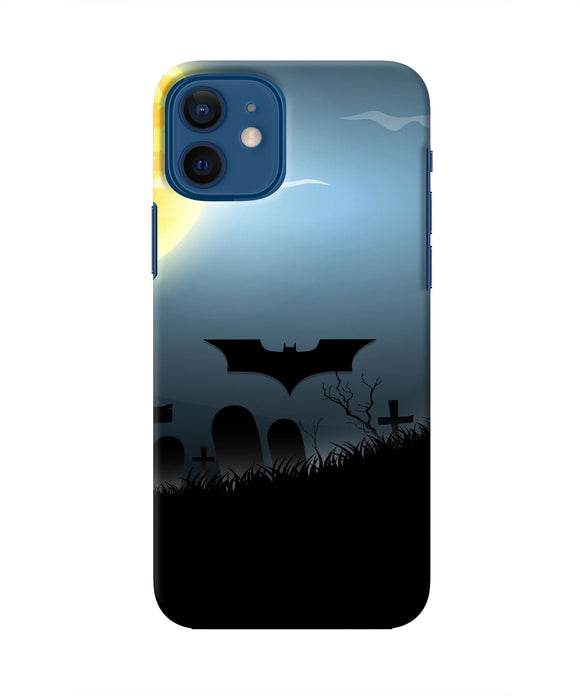 Batman Scary cemetry Iphone 12 Real 4D Back Cover