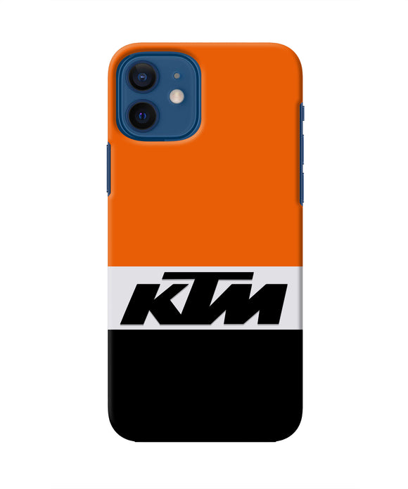 KTM Colorblock Iphone 12 Real 4D Back Cover