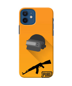 PUBG Helmet and Gun Iphone 12 Real 4D Back Cover