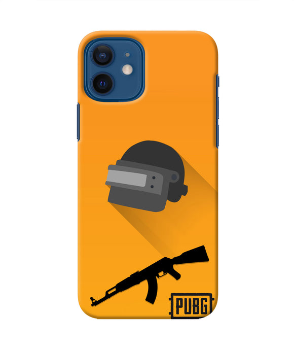 PUBG Helmet and Gun Iphone 12 Real 4D Back Cover