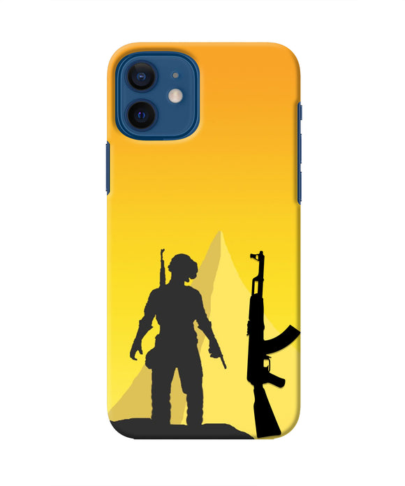 PUBG Silhouette Iphone 12 Real 4D Back Cover