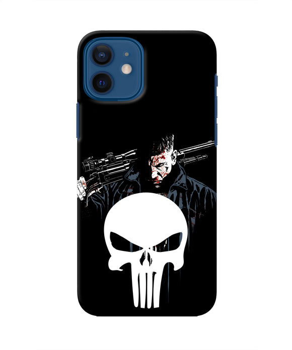 Punisher Character Iphone 12 Real 4D Back Cover