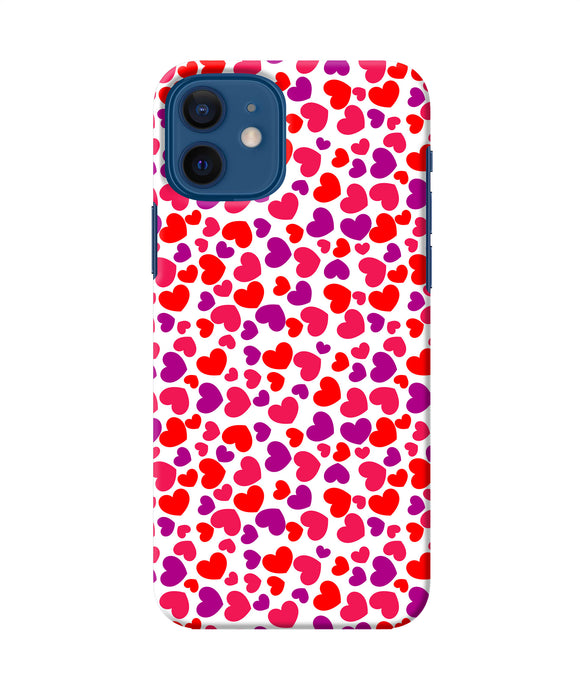 Heart Print Iphone 12 Back Cover