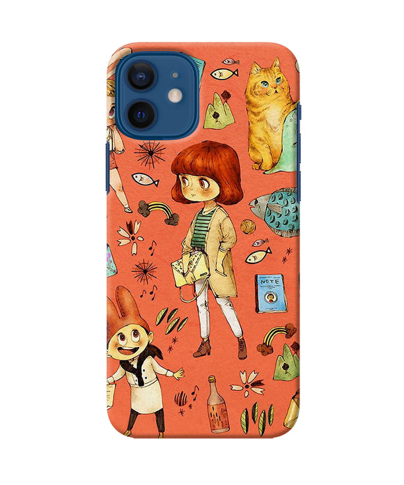 Canvas Little Girl Print Iphone 12 Back Cover