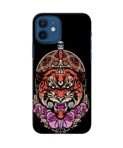 Abstract Tiger Iphone 12 Back Cover