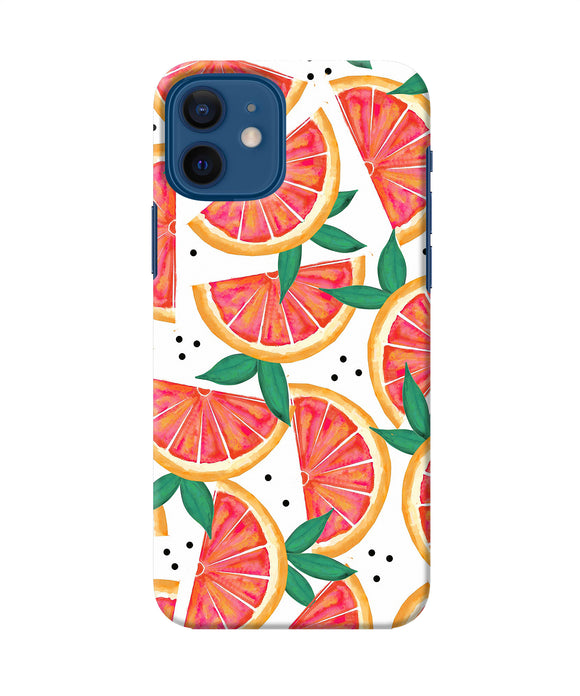 Abstract Orange Print Iphone 12 Back Cover