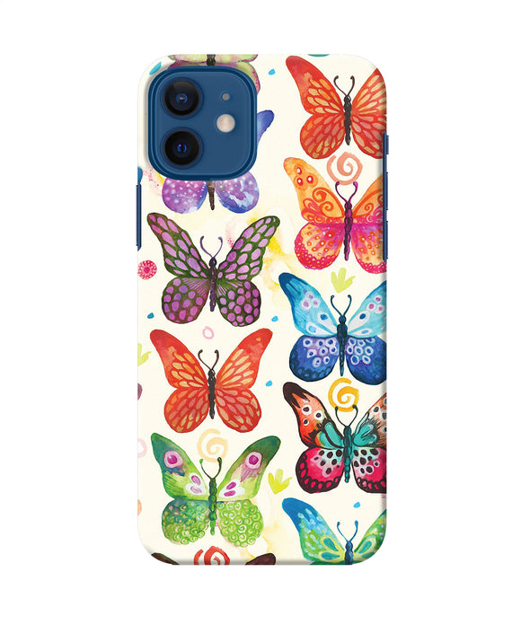 Abstract Butterfly Print Iphone 12 Back Cover