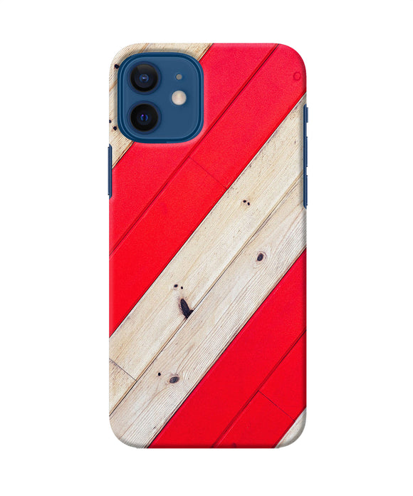 Abstract Red Brown Wooden Iphone 12 Back Cover