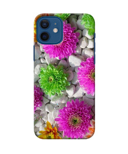 Natural Flower Stones Iphone 12 Back Cover