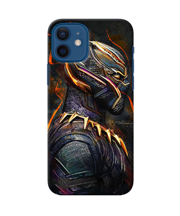 Black Panther Side Face Iphone 12 Back Cover