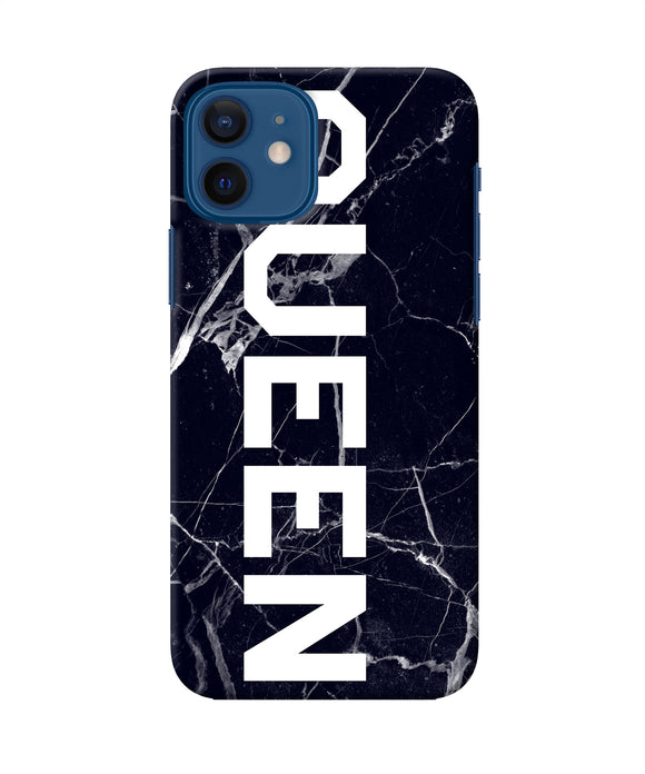 Queen Marble Text Iphone 12 Back Cover