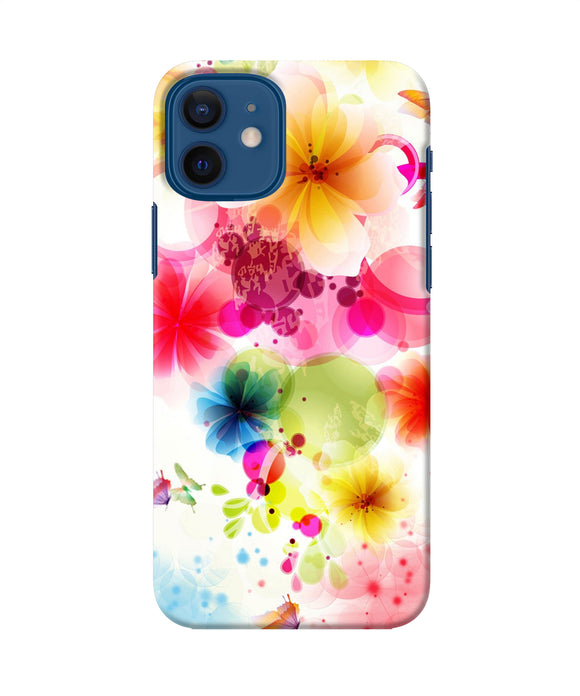 Flowers Print Iphone 12 Back Cover