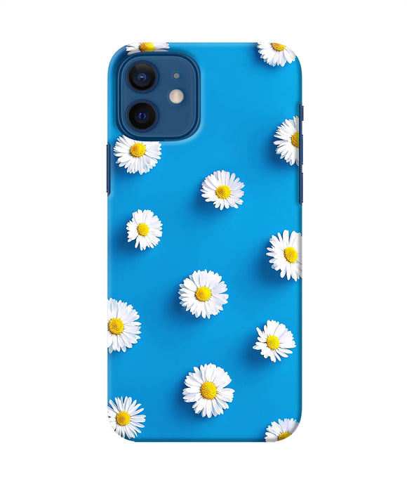 White Flowers Iphone 12 Back Cover