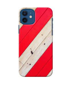 Abstract Red Brown Wooden Iphone 12 Back Cover