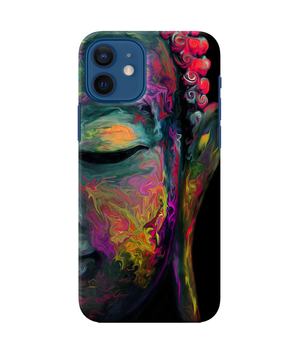 Buddha Face Painting Iphone 12 Back Cover