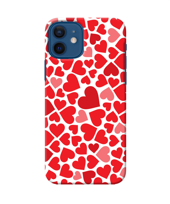 Red Heart Canvas Print Iphone 12 Back Cover