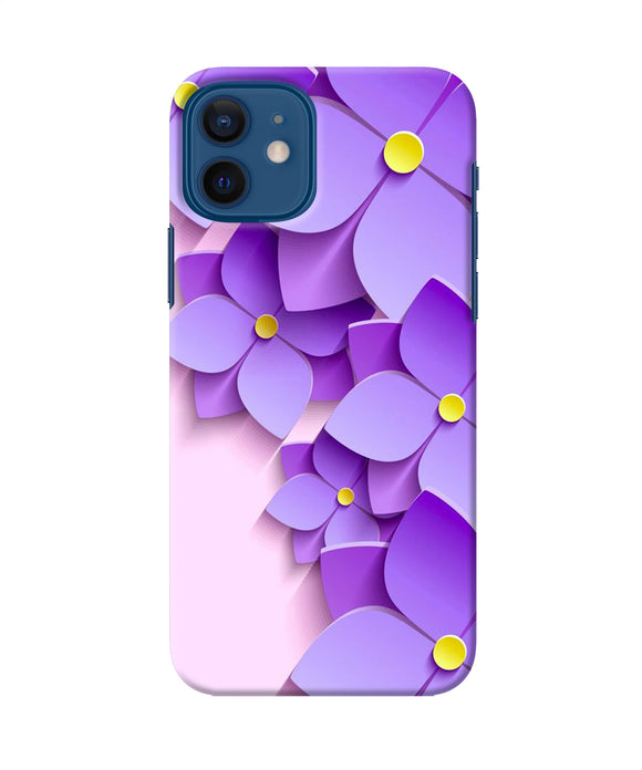 Violet Flower Craft Iphone 12 Back Cover