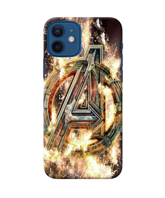 Avengers Burning Logo Iphone 12 Back Cover