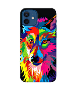 Colorful Wolf Sketch Iphone 12 Back Cover