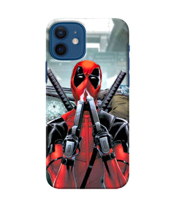 Deadpool With Gun Iphone 12 Back Cover